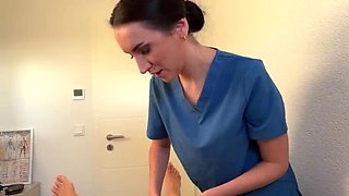 Eva Keks Nurse Massage Blowjob - Oiled Tits & Deep Throat Cum Swallowing