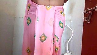 Bhabhi In Pink Saree Daily Pee Video Compilation Pissing Show