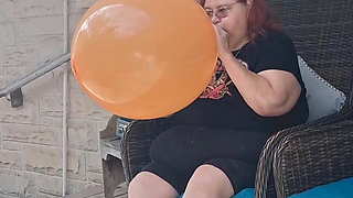 Big Beauty Nurse Vicki Has a Request to Blow up a Huge Balloon