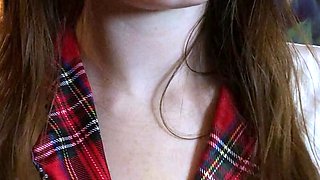 Amateur brunette Michelle with small tit