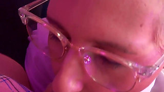 Hottest MILF Licking His Chastity Balls and Cock - Moaning Like a Bitch!