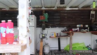 Lazy Tattooed MILF Michelle Boss Taught a Rough Lesson - Double Teamed Creampie by Big Cocks