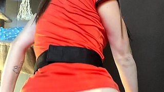 Blonde tight pussy babe solo toy fun in glamour masturbation