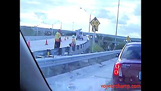 Tatiana Petrova - Exhibitionist Wife #64 - Russian Milf Tatiana Nude Beach Voyeur Tease And Flashing Lactating Tits For Highway Workers! 12 Min