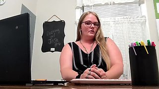 Naughty Teacher Nichole Madison JOI in Office - She's Pregnant With Your Baby!