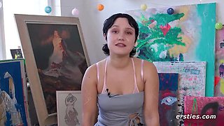 German Amateurs Hannah & Suraya Blindfolded Lesbian Sex - Intense Pussy Eating Connection