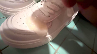 POV - You and 18 Years Old Teen Go to the Toilet Together and You Make Her Squirt in Her Sporty Thong