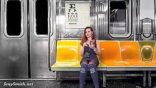 Upskirt Flashing in Subway — virtual reality with Jeny Smith