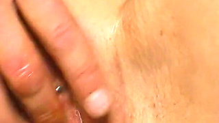 Brunette mature sucks his cock and gets sprayed in her mouth