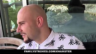 Familystrokes - checking out and hardcore my step-sister outdoors