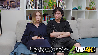 VIP4K. Please, Honey, don't wake up while I'm Sucking a Stranger's Dick
