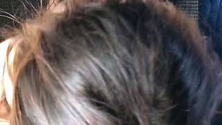 Tan stud gives a POV blowjob to his big cock