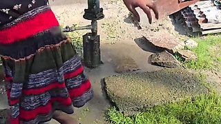 Bathing Porn Video With My Wife White Bra Pink Panty