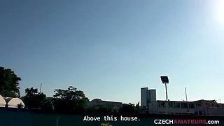 Horny 18 Year Old Czech Student Girl Gives Blowjob Outdoor