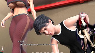 Stepmom visual novel playthrough featuring playful_cougar in pantyhose