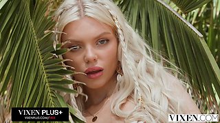Blonde Beach Beauties Ashby Winter and Eva Generosi Take Hardcore Group Pounding from Hung Studs with Intense Deep-Thro