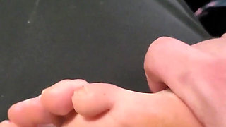 We Watch Movie with My Stepsister, I Took Her Foot, and Make Some Massage, She Make Me Blowjob