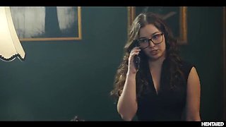 Leana Lovings Nerdy Glasses Girl Wrecked by Huge Monster Cock in Toilet BDSM Bondage