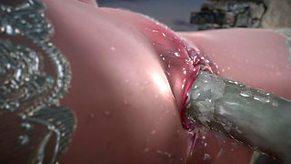 3D BBW MILF Queen Got Fucked so Hard by the Big Dick Monster