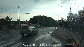 Stupid babe gets drilled hard and eats some jizz