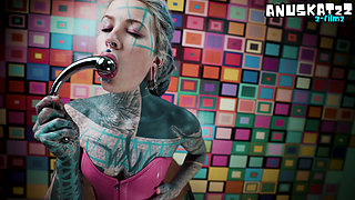 Pink Corset Anal Slut Steel Toy Deep Fucking & Magic Wand Squirting Orgasm