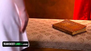 Teamskeet labs - insane blondie small confesses her sins and gets forgiveness from the horny priest