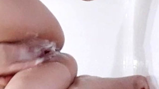 Redhead MILF Squirts in the Shower