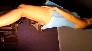 Dripping Wet and Totally Shaved - Blue Lingerie Solo