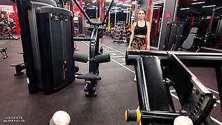 Hot Gym Girl Asks Stranger to Fix Her Glute Form - Gets "personal Training" in Men's Locker Room
