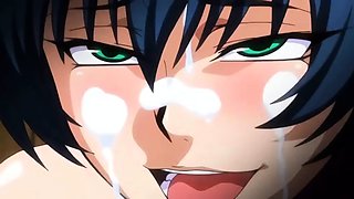 Hentai redhead gives blowjob and having sex