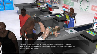 Holes - Gameplay - Roleplay - Wife Gets Fuck in Shop My Mulitple Black Cock