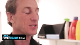 Naughty Ryan Mclane and Alice March at old vs young (18+) trailer