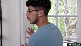 Naughty blonde MILF teaching son in law