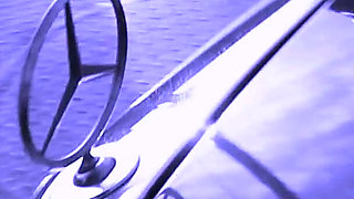 Blonde Bombshell Teases with Cock in Luxury Car