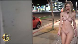 Gorgeous Babe Walking Naked Through The City!