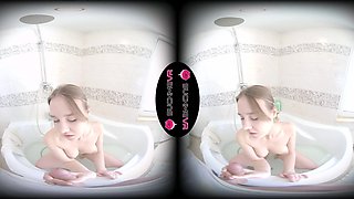 Wet Teens Explore VR Bathroom Blowjob Passion