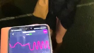 He's playing with a sex toys inside my pussy just after