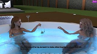 Stepbrother's Wife Cheats in Truth or Dare - Hot Kissing Scene with Big Tits & Big Cock
