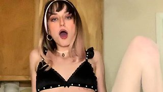 Blonde fingering and toying her ass before taking two