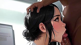 Boss Gives His Hot Employees A Daily Blowjob Quota In Spicy Toons: Just Another Day At The Office - Car Toon