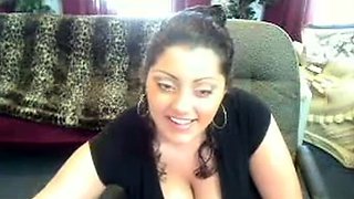 Big-Breasted Spanish Amateur Teases on Webcam