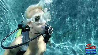 Scuba masturbation under the pool: Big Tits, Babe  Solo Porn