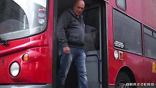 School bus fuck with busty brunettes Alessandra Jane and Mea Melone