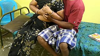 Aunty taught me college lessons. I gently rubbed her hips and licked her pussy. I had with her.