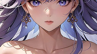 Iris Energy: a Beautiful Young Woman with Swirling Light in Her Eyes