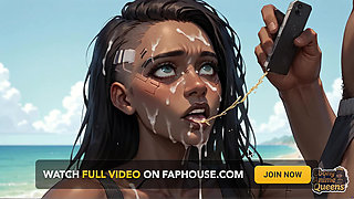 A Black Cyberpunk Beach Whore. Best Porn Ever! Horny Bitch!