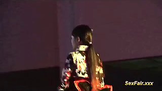Asian girl drives the audience crazy