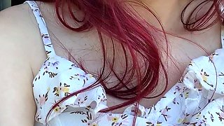 Amateur brunette Michelle with small tit