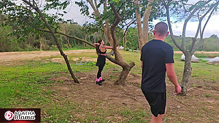 Agatha Breastfeeds in Sex in the Park, with Torn Pants