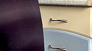 The Stepson Fucked His Pregnant Stepmother in the Kitchen While His Father Was Away